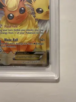 2016 POKEMON XY GENERATIONS RADIANT COLL #RC28 FULL ART/FLAREON EX PSA 7 - Image 5