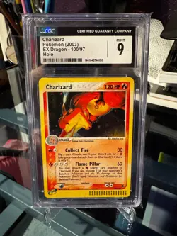 Charizard EX Dragon CGC 9 MINT #100/97 Pokemon Card - Image 1