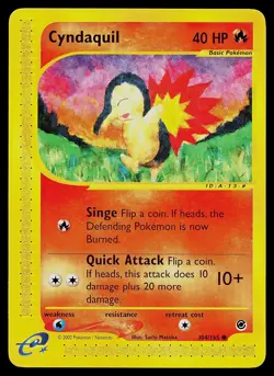 Pokemon Card - Cyndaquil Expedition 104/165 Common - Image 1