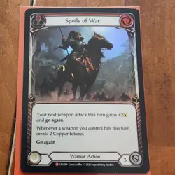 1x Spoils of War Foil Flesh And Blood CRU 1st Edition LP - Image 1