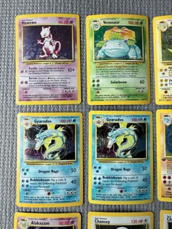 VINTAGE Pokemon Lot - 17 Cards - Base Set Unlimited Holo Rares WOTC - LP/MP - Image 2