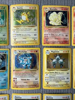 VINTAGE Pokemon Lot - 17 Cards - Base Set Unlimited Holo Rares WOTC - LP/MP - Image 3