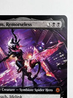 Gwenom, Remorseless #256 - MTG Spider-Man - Extended Art Mythic Deathtouch 4/4 - Image 4