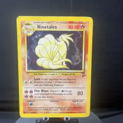 Pokemon TCG Ninetales Base Set 2 Holo 13/130 with Swirl LP/MP - Image 1