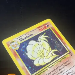 Pokemon TCG Ninetales Base Set 2 Holo 13/130 with Swirl LP/MP - Image 3
