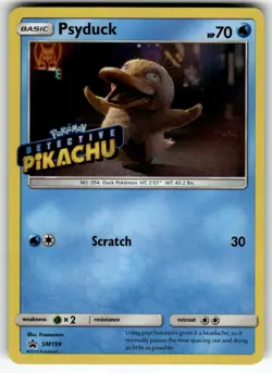 Psyduck - (Detective Pikachu Stamped) SM199 SM Promos LP+ Pokemon Card TCG - Image 1