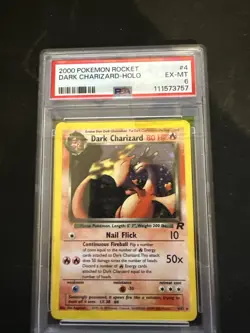 DARK CHARIZARD Team Rocket unlimited Holo Rare #4 Psa 6 Vintage Pokemon - Image 1