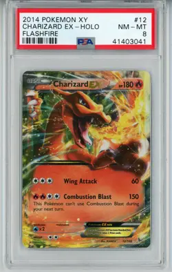 POKEMON FLASHFIRE CHARIZARD EX #12 HOLO FOIL PSA 8 NM-MT #41403041 - Image 1