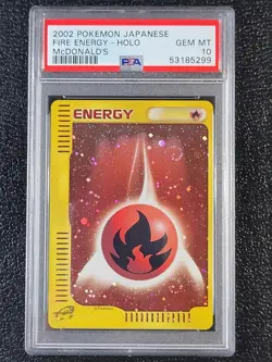 Pokemon 2002 JNP McDonald's Promos Holo Energy Complete Set. PSA 10! Swirls! - Image 4