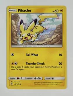 Pikachu #40/147 2017 Pokemon Sun & Moon Burning Shadows * Near Mint - Image 1