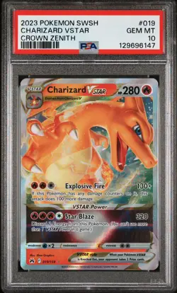 Pokemon 2023 Crown Zenith Charizard VSTAR Ultra Rare Card PSA 10 019/159 - Image 1