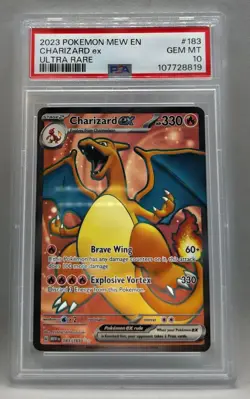 2023 Pokemon 151 Charizard ex #183 Full Art Ultra Rare PSA 10 GEM MINT MEW EN - Image 2