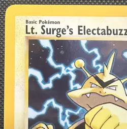 Pokemon Lt Surges Electabuzz 6/132 Holo NM Gym Heroes WOTC Vintage Rare Card - Image 3
