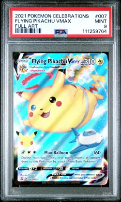 2021 Pokemon SWSH Celebrations Flying Pikachu VM #007/025 PSA 9 - Image 1