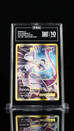 Tag 10 Mewtwo EX Evolutions 103/108 Pokemon XY 2016 Ultra Rare Gold Full Art - Image 1