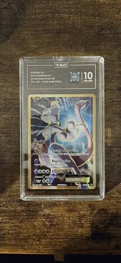 Tag 10 Mewtwo EX Evolutions 103/108 Pokemon XY 2016 Ultra Rare Gold Full Art - Image 4