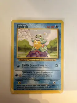 Pokemon TCG Squirtle Base Set 63/102 Regular Unlimited Common - Image 1