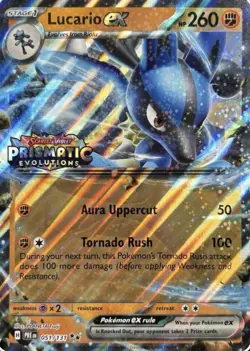 Pokemon - Lucario ex (Prismatic Evolutions Stamp) - 051/131 - Promo - Holo NM - Image 1