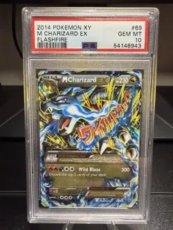 2014 Pokemon XY flashfire #69 M Charizard Ex PSA 10 - Image 1
