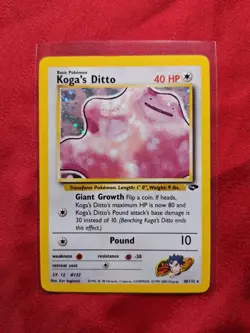 Koga’s Ditto Holo 10/132 - Gym Challenge | Vintage Pokemon WOTC - Image 1