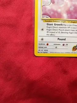 Koga’s Ditto Holo 10/132 - Gym Challenge | Vintage Pokemon WOTC - Image 5