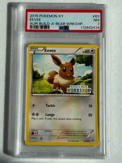 NM EEVEE Build-A-Bear Workshop Exclusive! PSA 7 2015 Pokemon Ancient Origins #63 - Image 1