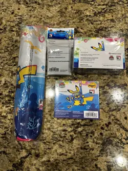 2024 Pokemon Worlds Honolulu Snorkel Pikachu Set Deckbox Sleeves Playmat Dice - Image 4