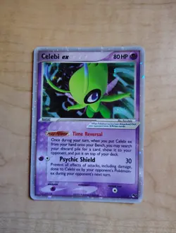 Pokemon TCG Celebi EX 17/17 Reverse Holo POP Series 2 2005 Excellent - Image 1