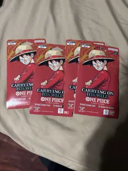 One Piece TCG Carrying On His Will Sleeved Booster Pack OP13 English Lot Of 4 - Image 1