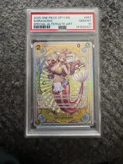 2025 One Piece Shirahoshi 057 OP11 SP Special Alternate Art English, PSA 10 - Image 1