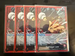 One Piece The Azure Sea’s Seven Trafalgar Law (4x playset) OP14-001 Leader Base - Image 1