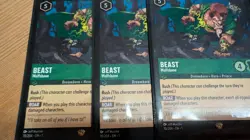 X3 Disney Lorcana TCG The First Chapter Beast Wolfsbane 70/204 Legendary Card - Image 1