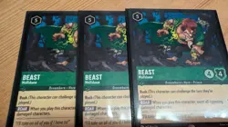X3 Disney Lorcana TCG The First Chapter Beast Wolfsbane 70/204 Legendary Card - Image 2