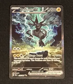 Pokemon Zekrom EX Black Bolt English TCG Card 166/086 (SIR) Near Mint - Image 2