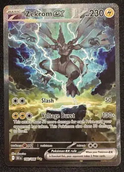 Pokemon Zekrom EX Black Bolt English TCG Card 166/086 (SIR) Near Mint - Image 1