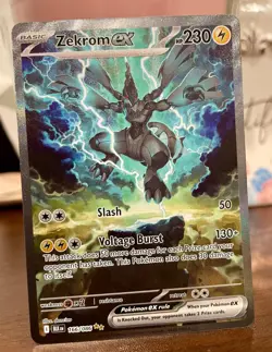 Pokemon TCG Zekrom ex 166/086 Secret Rare SIR Card Black Bolt Holo NM - Image 1
