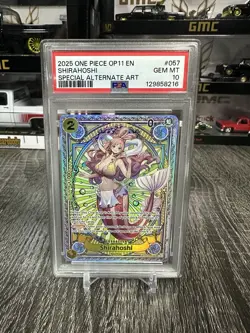 🌟 2025 One Piece Shirahoshi 057 OP11 SP Special Alternate Art ENGLISH PSA 10 - Image 1