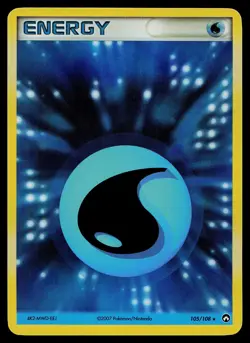 Pokemon Card - Water Energy Power Keepers 105/108 Rare - Image 1