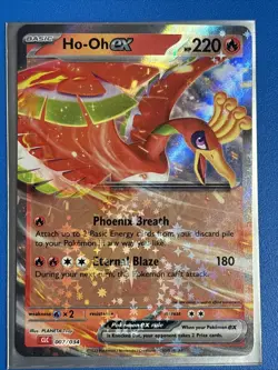 Ho-oh ex 007/034 Trading Card Game Classic Holo NM + Card Saver - Image 1