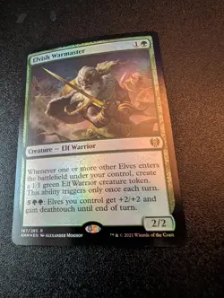 Magic The Gathering MTG - Elvish Warmaster Foil - Kaldheim - Image 1