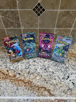 4x Pokemon Cards Booster Pack Bundle (Japanese Cards) - Image 1