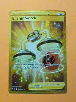 Pokemon Sword & Shield Silver Tempest Energy Switch 212/195 Gold Secret Rare - Image 4