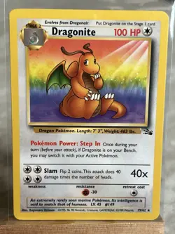 Pokemon TCG Fossil Dragonite 04/64 Holo + Dragonite 19/62 Two Card Set LP-/MP+ - Image 4