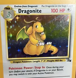 Pokemon TCG Fossil Dragonite 04/64 Holo + Dragonite 19/62 Two Card Set LP-/MP+ - Image 5