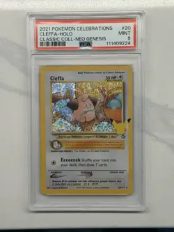 Pokemon TCG Cleffa Classic Collection Celebrations Card 20/111 Mint PSA 9 - Image 1