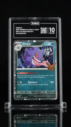 2024 POKEMON TRICK OR TRADE #057 GENGAR TAG 10 HIGHEST GRADE - Image 1