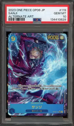 One Piece CCG Sanji Japanese Alternate Art OP06-119 PSA 10 Gem Mint - Image 1