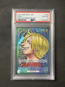 2022 One Piece TCG Bandai JPN SANJI OP02-026 L ALTERNATE ART PSA10 YS33B - Image 1