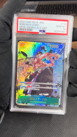 Roronoa Zoro #OP06-118 PSA 10 Manga Japanese One Piece Wings of the Captain TCG - Image 2