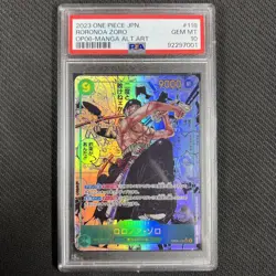 Roronoa Zoro #OP06-118 PSA 10 Manga Japanese One Piece Wings of the Captain TCG - Image 4